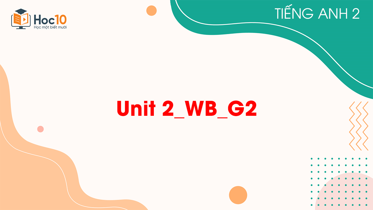 Unit 2WBG2